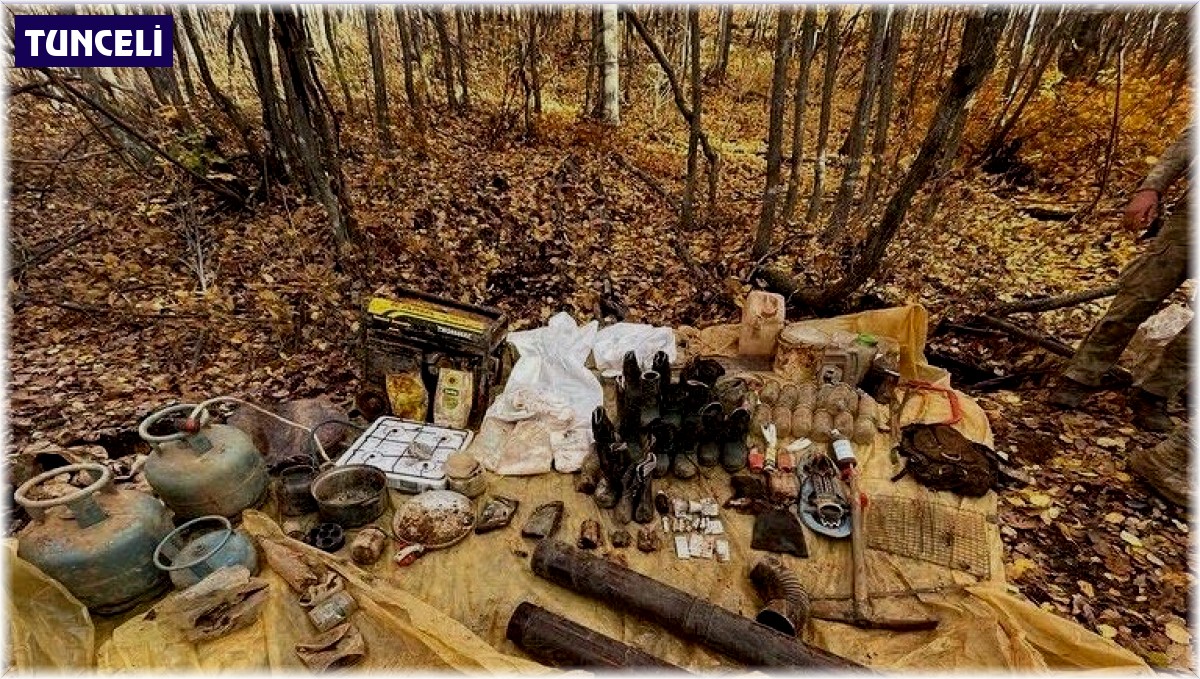 Tunceli'de sığınak içerisinde çok sayıda yaşam malzemesi ele geçirildi