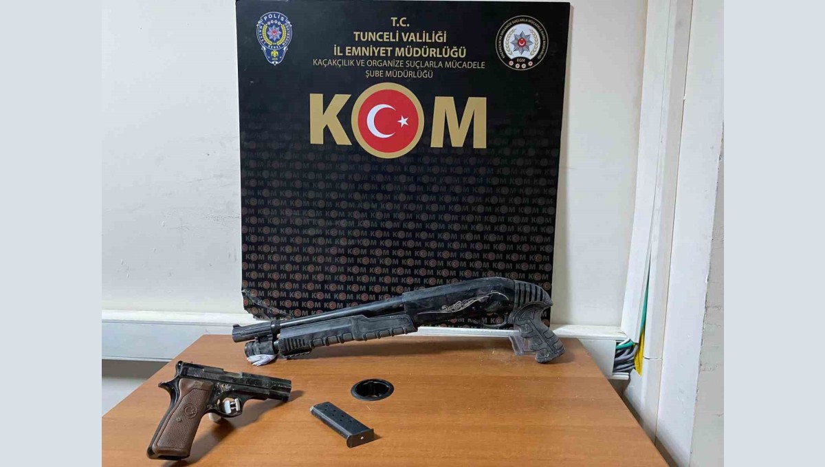 Tunceli'de toprağa gömülü halde silah ve uyuşturucu madde ele geçirildi