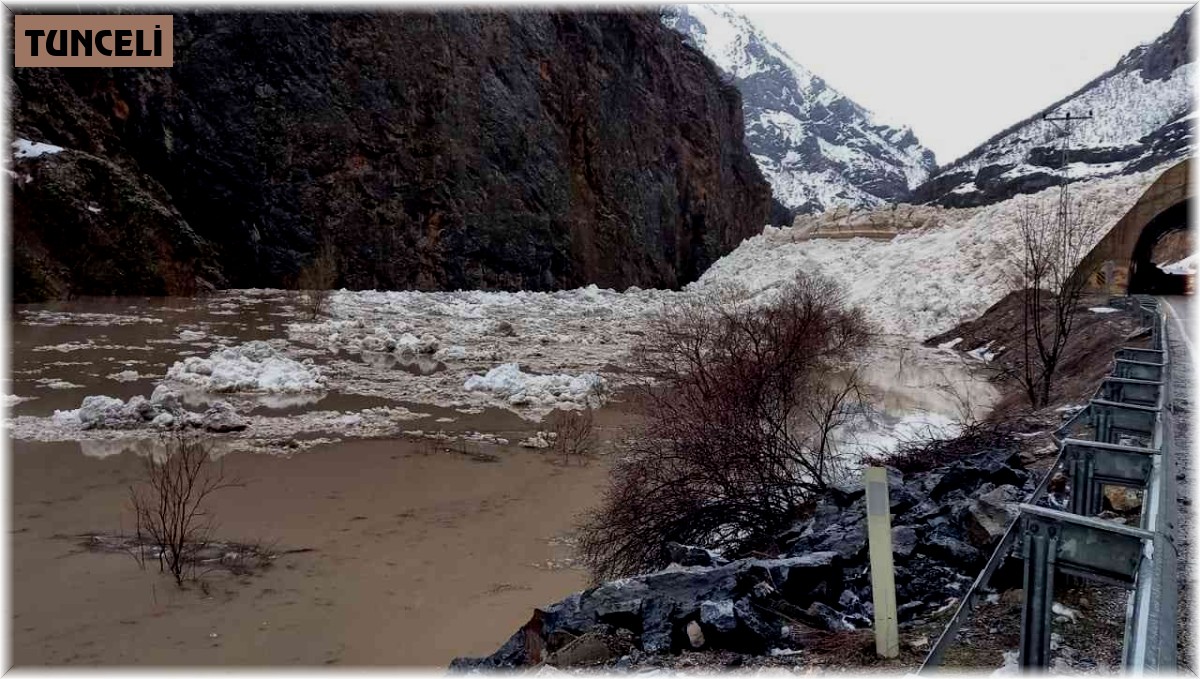 Tunceli-Erzincan karayolunda çığ düştü