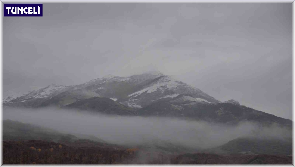 Tunceli'nin yüksek kesimlerine kar yağdı
