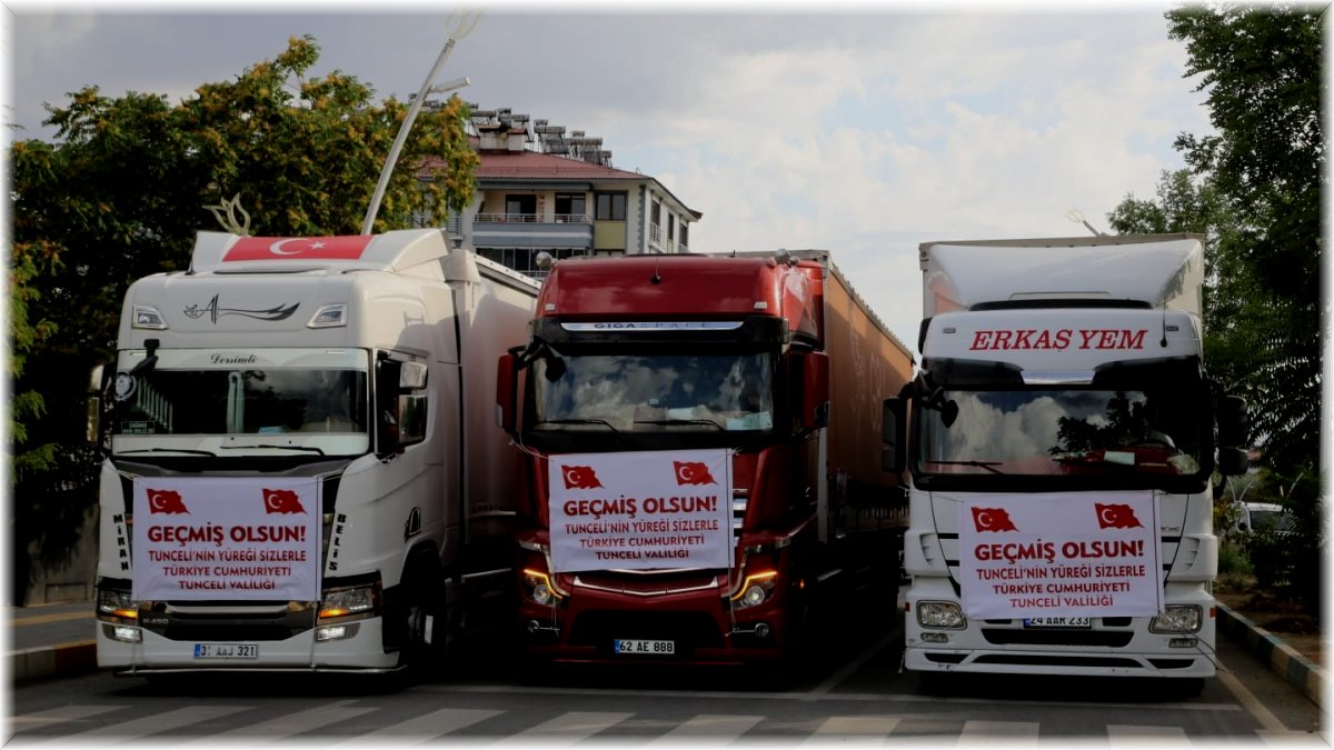 Tunceli’den sel bölgesine 3 tır içme suyu