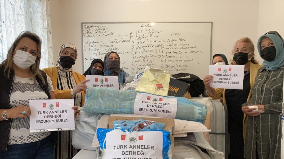 Türk Anneler Derneği'nden yangın bölgesine yardım eli
