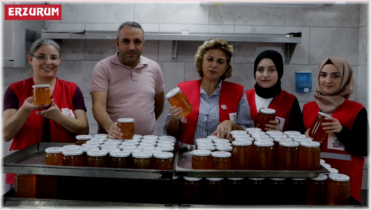 Türk Kızılay'ın kadınları Palandöken'de bal üretti