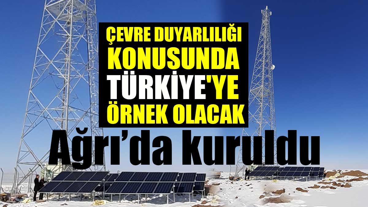 Türk Telekom'dan Ağrı'ya güneş enerjili baz istasyonu