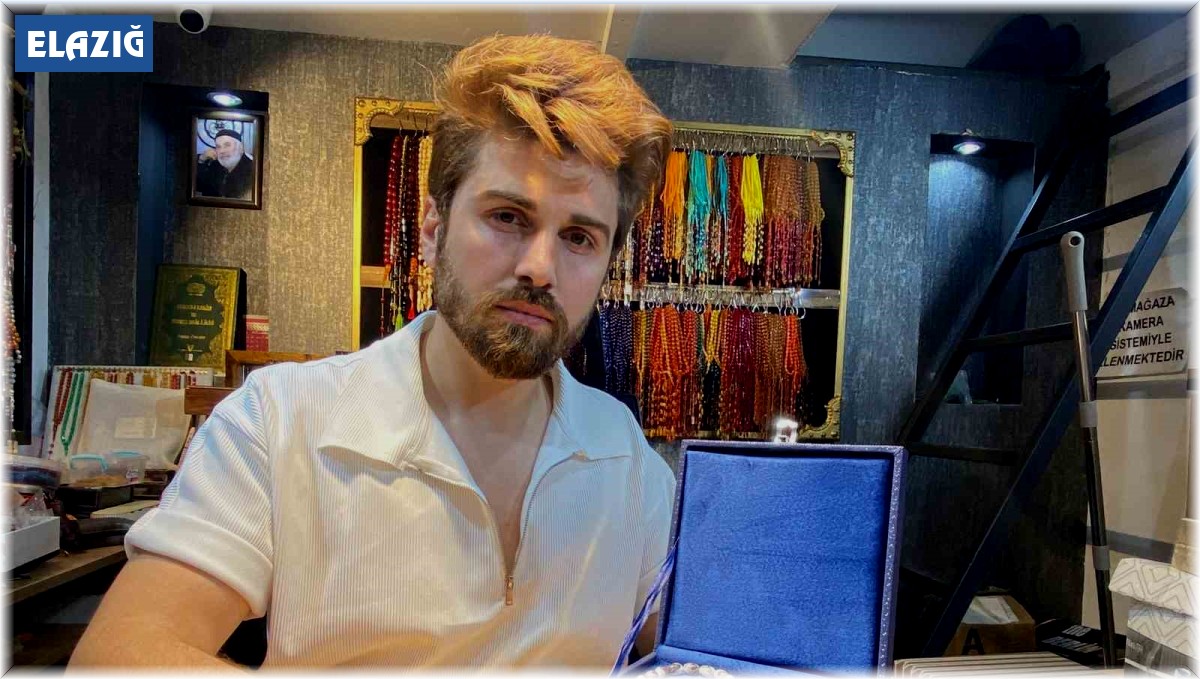 Türkiye'de sadece Elazığ'da çıkarılan vişne mermerinden yapılan tespihler 85 bin liradan alıcı buluyor