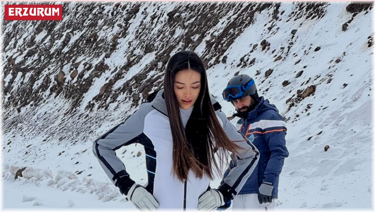 Türkiye güzeli fırtınayı dinlemedi piste çıktı