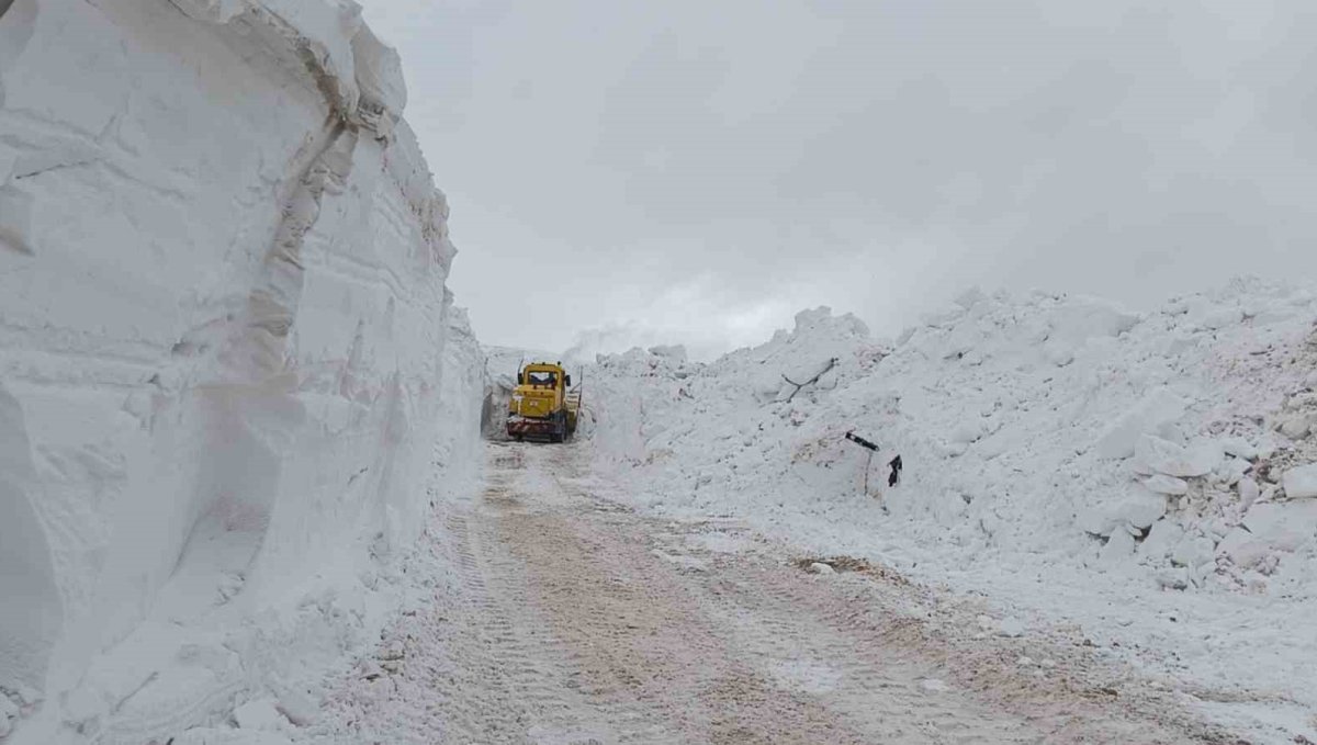 Türkiye-İran sınır hattında karla mücadele çalışması