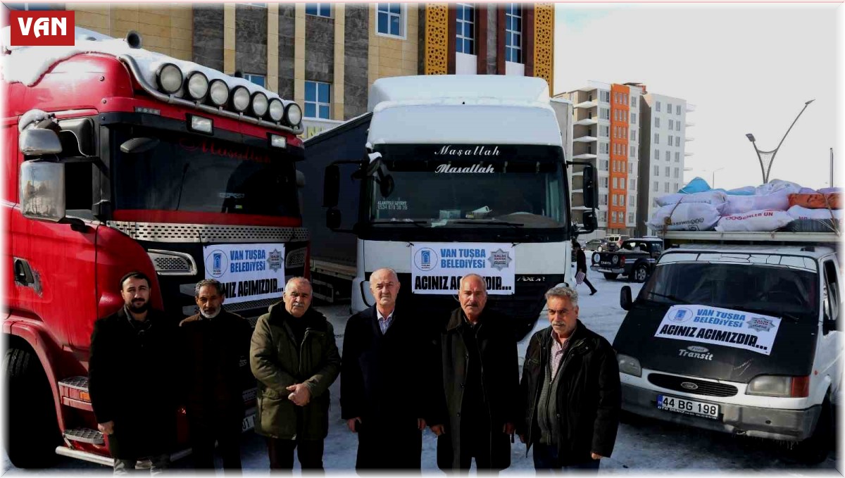Tuşba Belediyesinin yardım tırları deprem bölgesine ulaştı