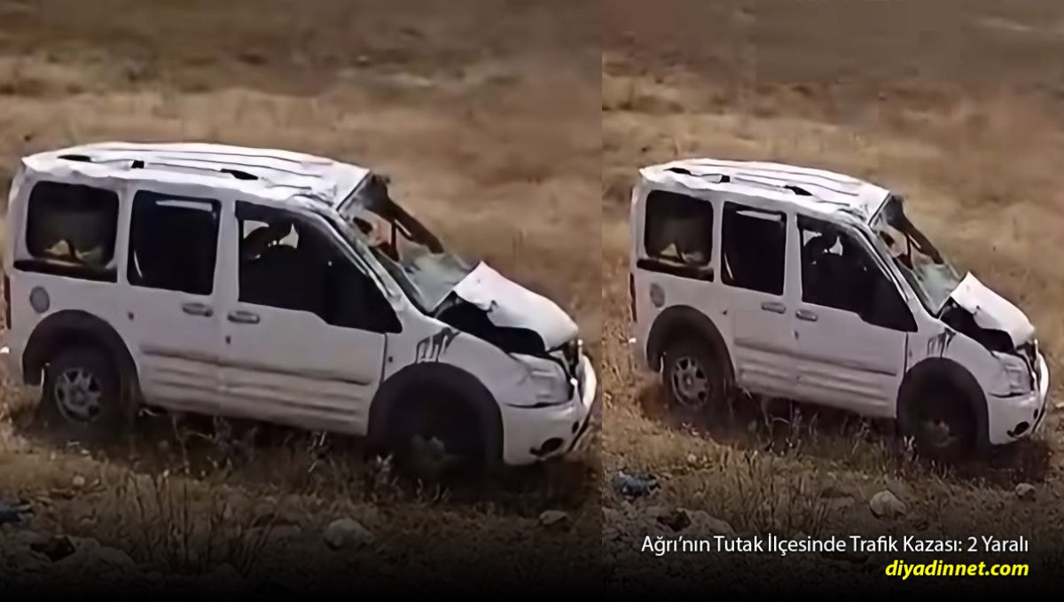 Tutak'ta Korkutan Kaza: Araçtaki 5 Kişiden 2'si Yaralandı