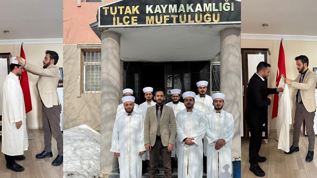 Tutak’ta Yeni Atanan Din Görevlileri İçin Cübbe-Sarık Giydirme Merasimi Yapıldı
