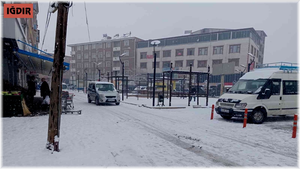 Tuzluca'da kar yağışı etkili oluyor