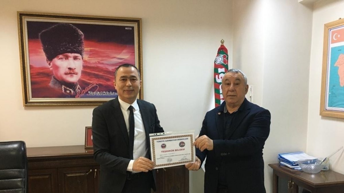 Ünsal'dan Başaran'a teşekkür belgesi