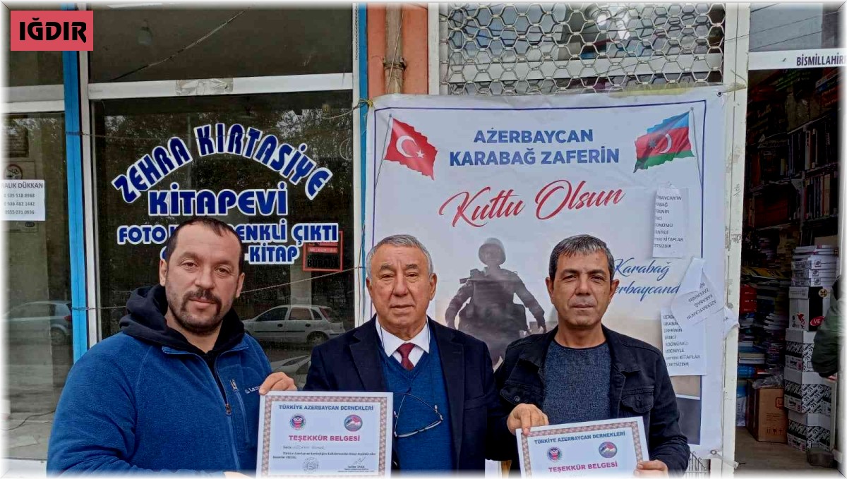 Ünsal'dan Baydar ve Agayev'e teşekkür belgesi