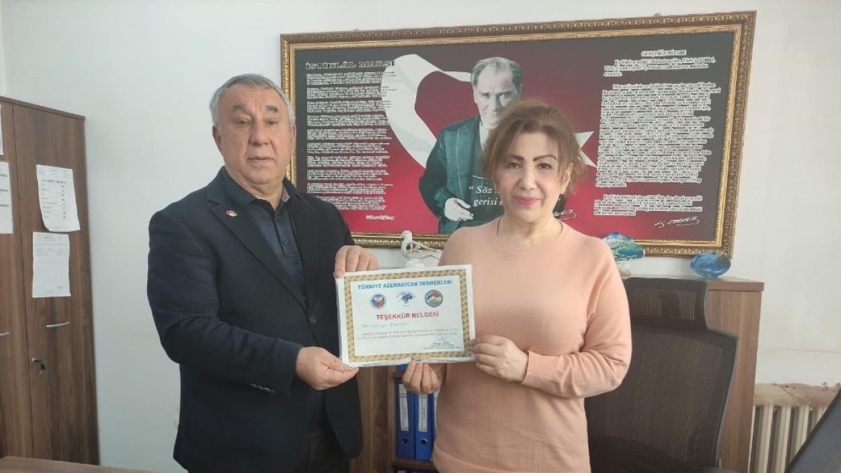 Ünsal'dan Parlar'a teşekkür belgesi