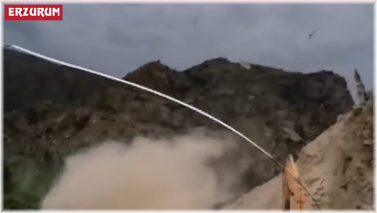 Uzundere yolunda tehlikeli anlar