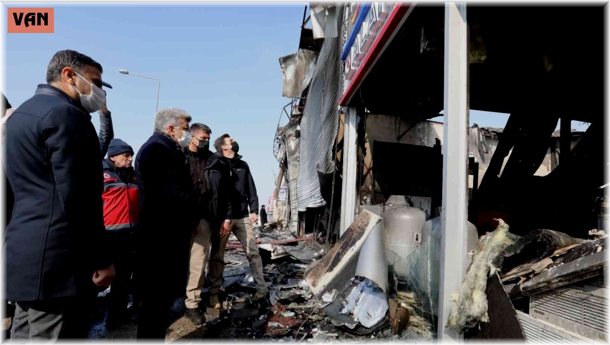 Vali Bilmez'den iş yeri yanan esnafa ziyaret