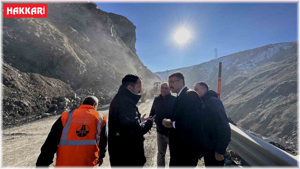 Vali Çelik, heyelan bölgesinde incelemelerde bulundu
