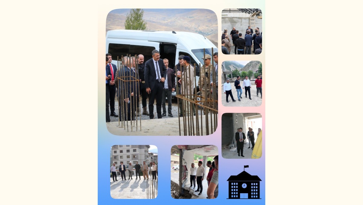 Vali Çelik'ten okul inşaatlarında inceleme