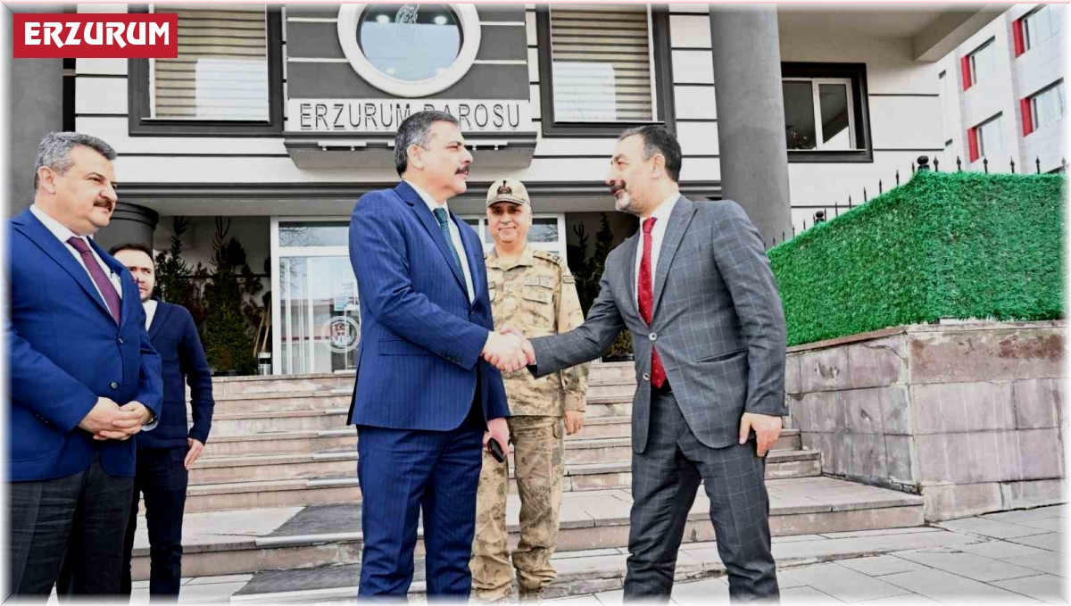 Vali Çiftçi Erzurum Barosu'na iade-i ziyaret