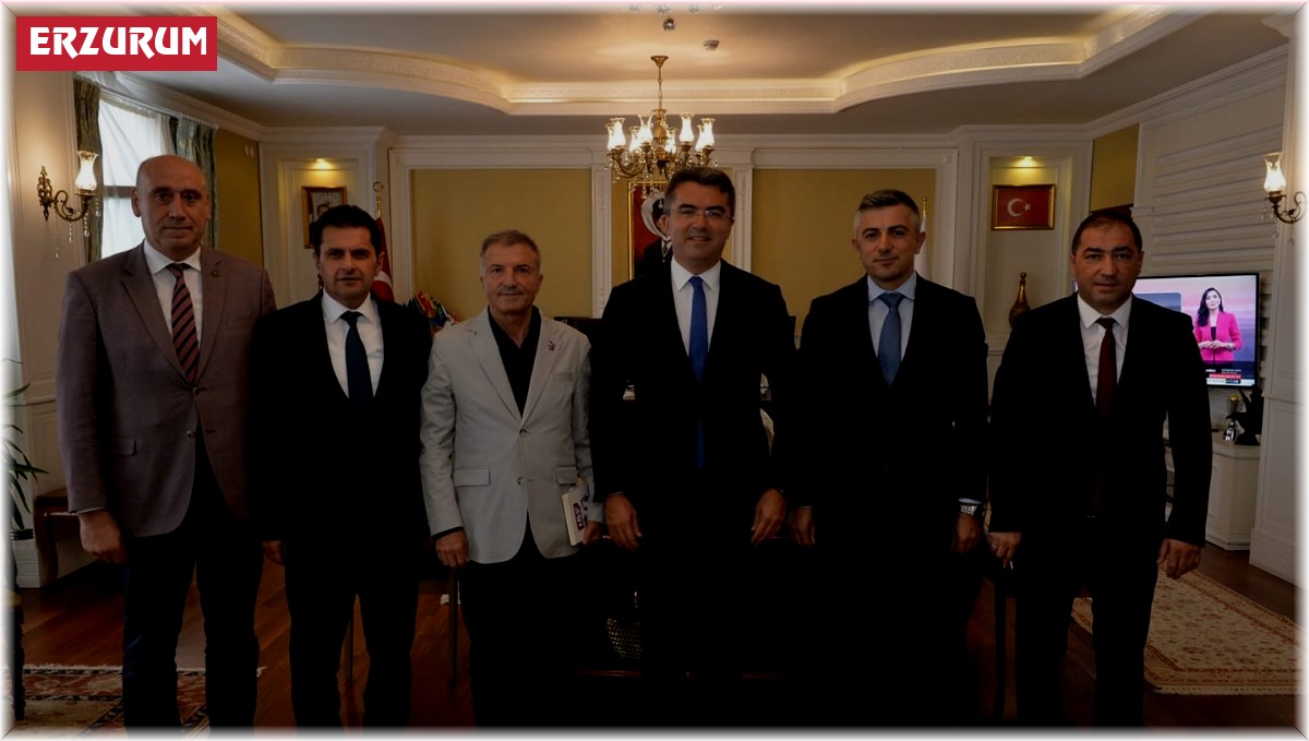 Vali Okay Memiş, Okul Sporları Federasyonu Başkanı Doç. Dr. Ömür Fatih Karakullukçu'yu kabul etti