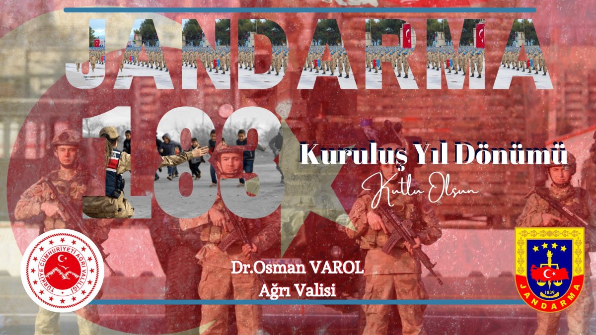 Vali Varol’un Jandarma Teşkilatının 183’üncü Kuruluş Yıl Dönümü Mesajı