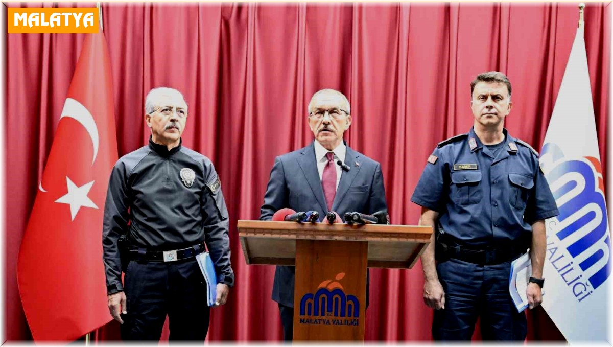 Vali Yavuz, Malatya'da asayiş verilerini kamuoyu ile paylaştı