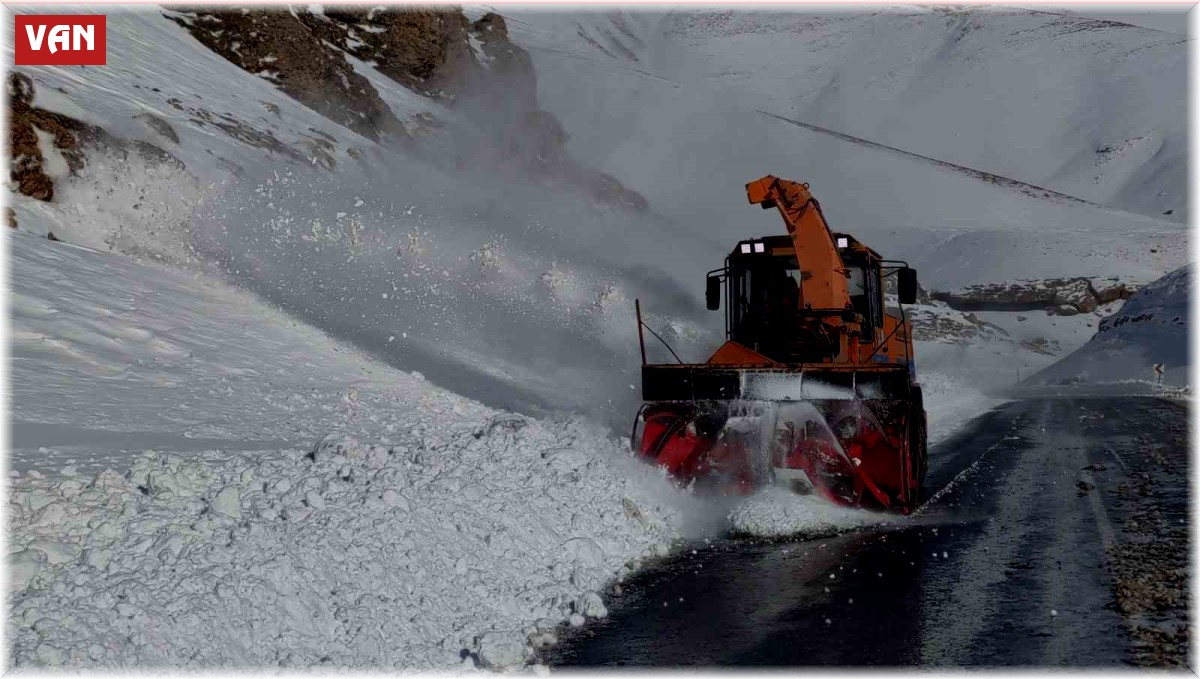 Van Bahçesaray yoluna düşen çığ bölgeleri temizleniyor