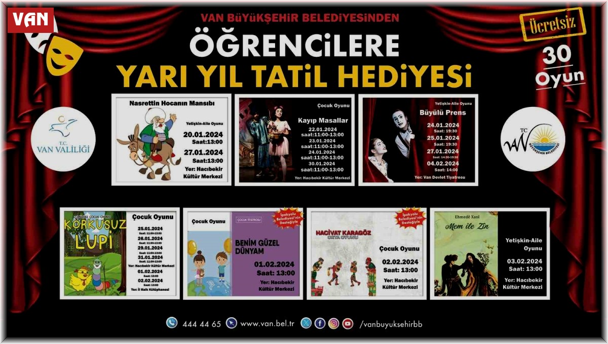 Van Büyükşehir Belediyesi'nden çocuklara karne hediyesi