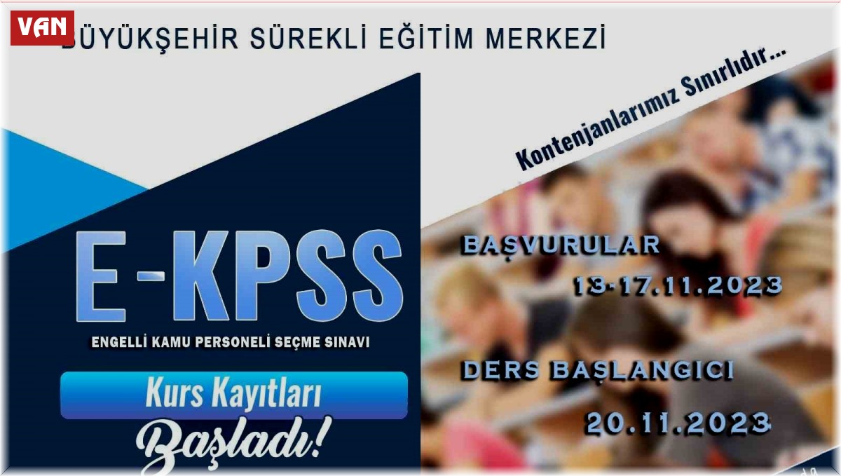 Van Büyükşehir Belediyesi ücretsiz EKPSS kursu açtı