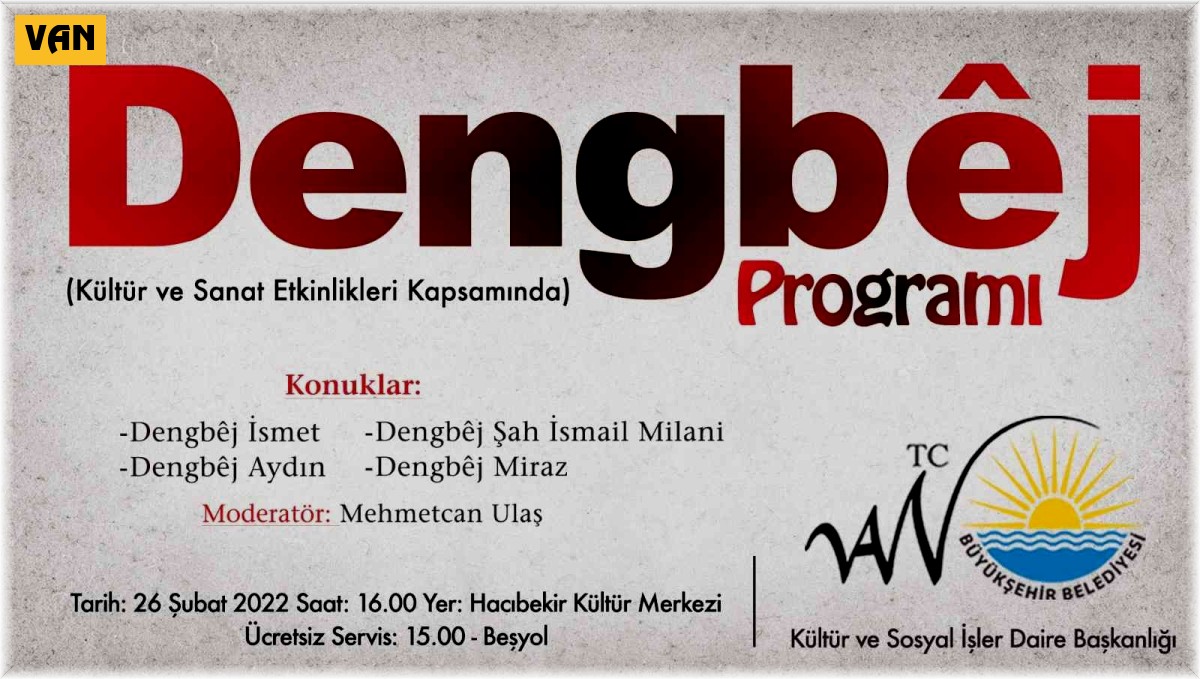 Van Büyükşehir Belediyesinden dengbêj programı