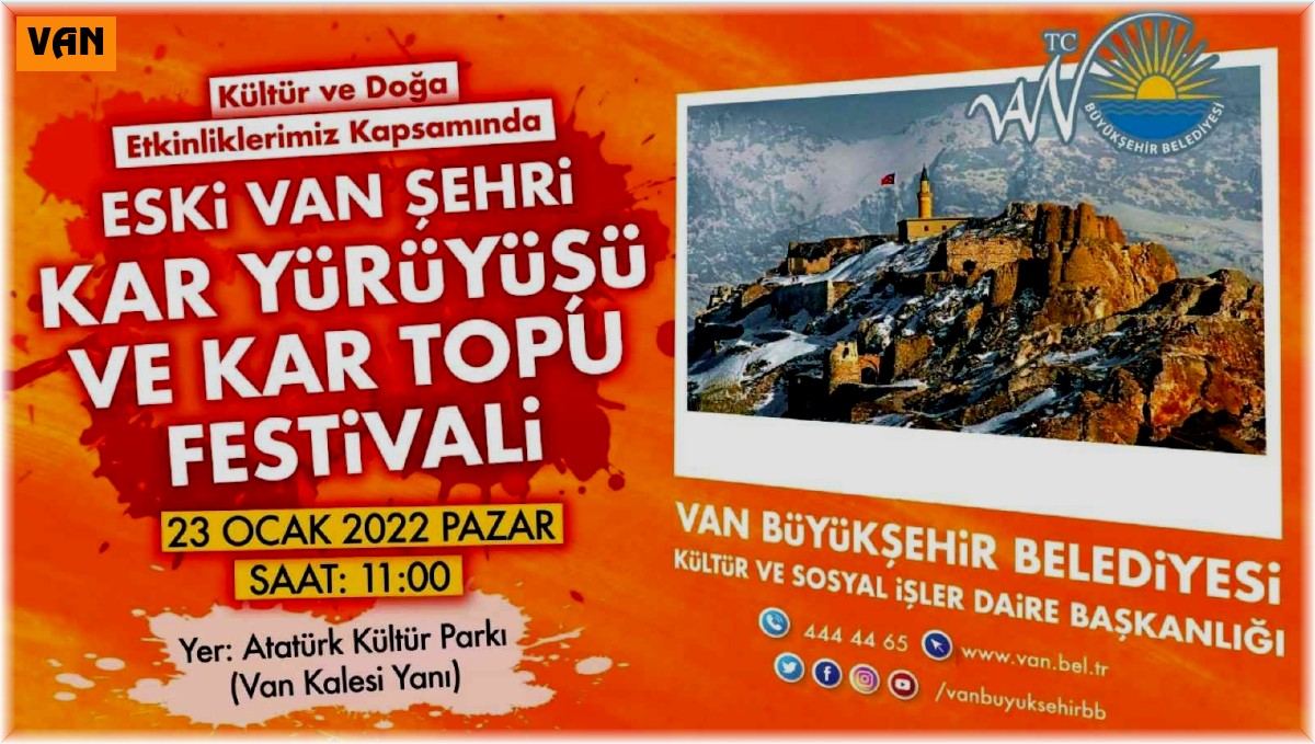 Van Büyükşehir Belediyesinden kartopu festivali