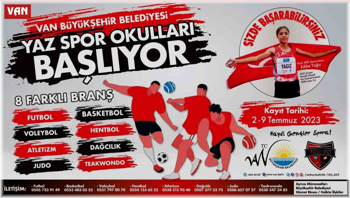 Van Büyükşehir Belediyesinden ücretsiz yaz spor okulları