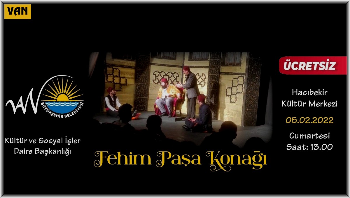 Van Büyükşehir Belediyesinin tiyatro etkinlikleri sürüyor