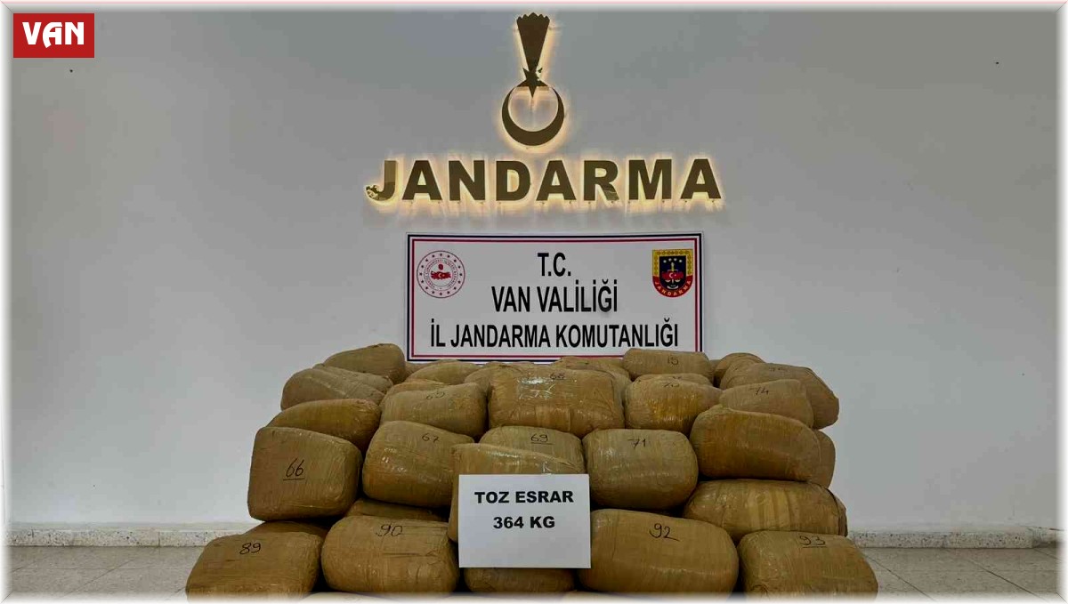 Van'da 364 kilo toz esrar ele geçirildi