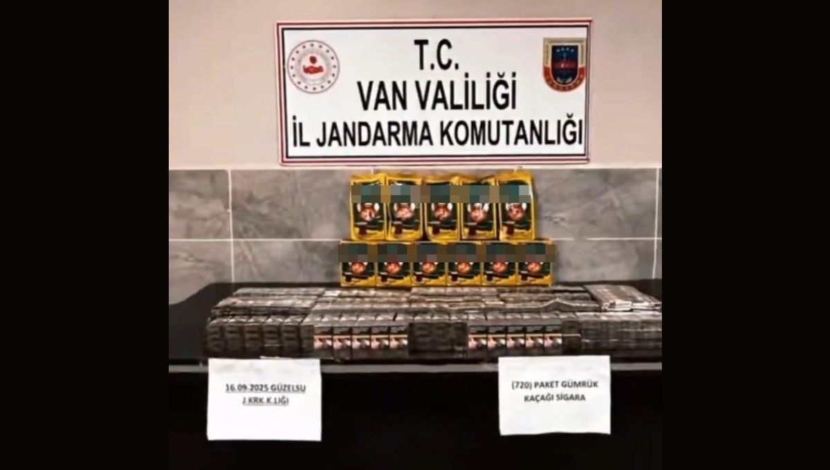 Van'da 720 paket kaçak sigara ele geçirildi