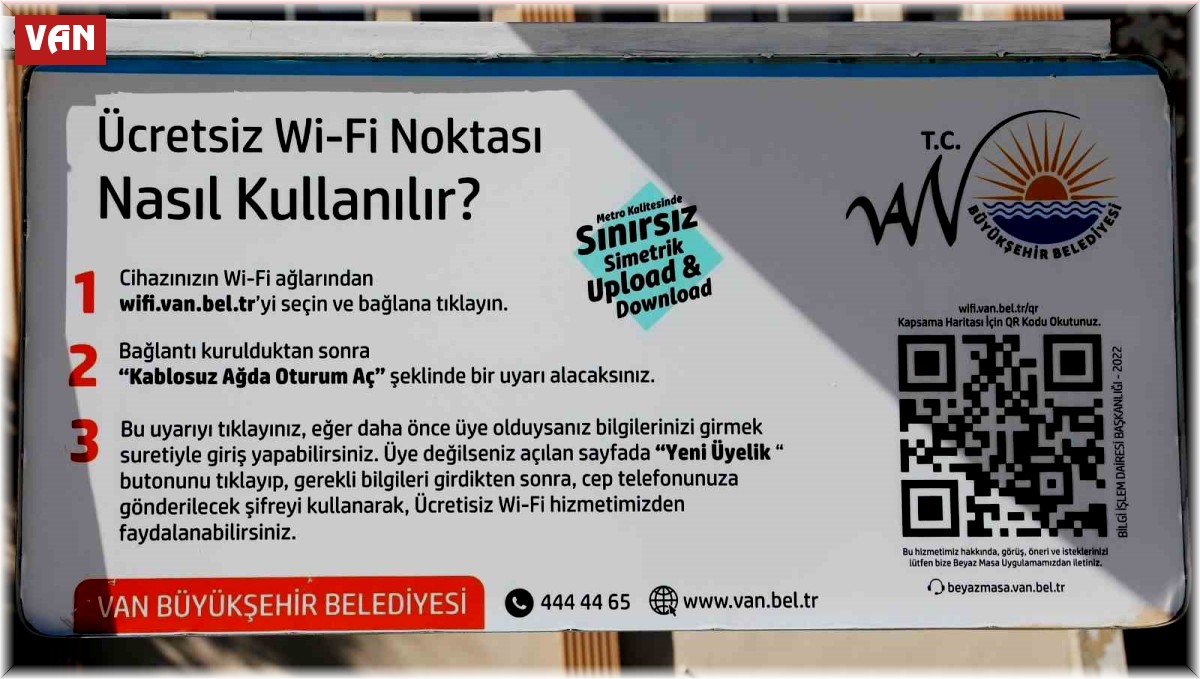 Van'da 96 noktaya ücretsiz wi-fi hizmeti