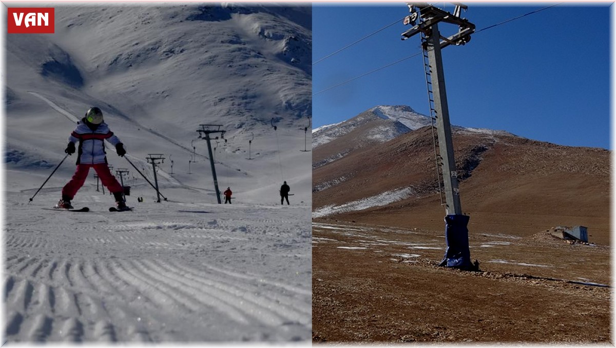Van'da beklenen kar yağmadı: Kayak sezonu açılamadı