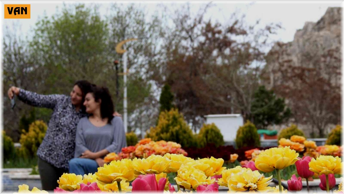 Van'da caddeler ve parklar rengarenk oldu