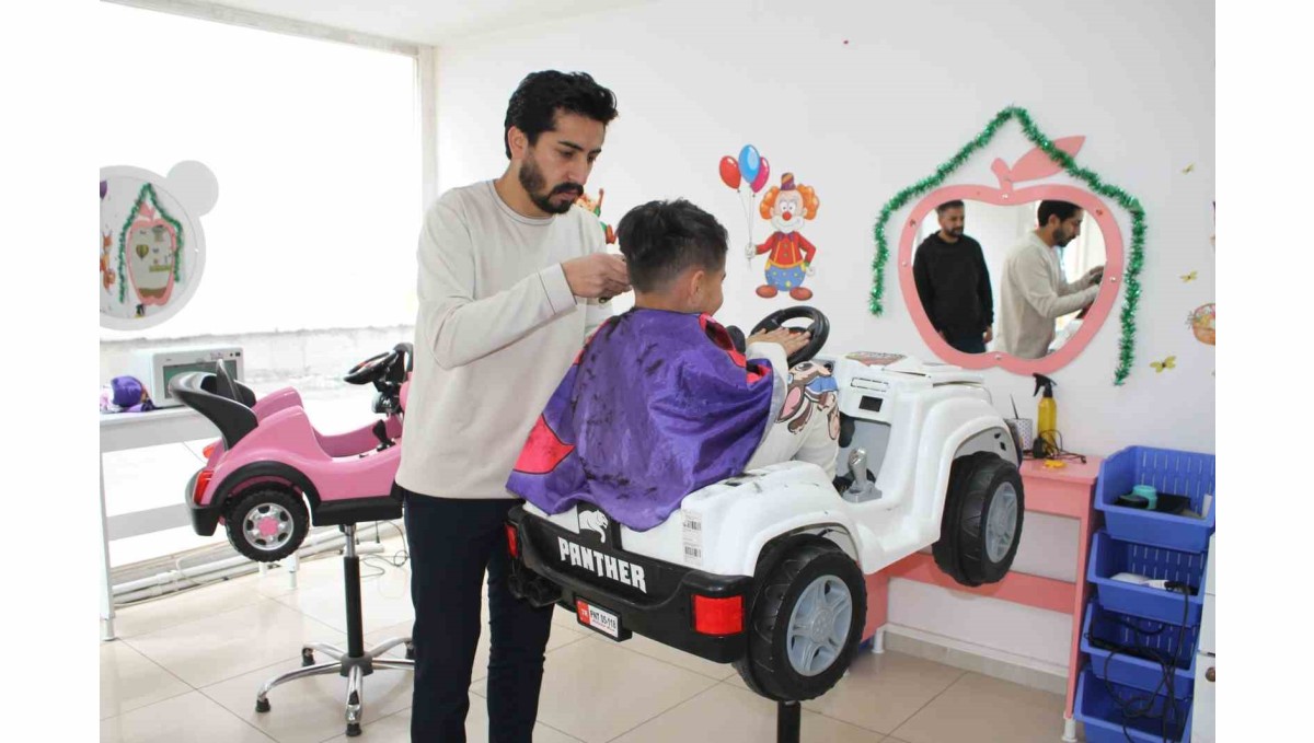 Van'da çocukların tıraş korkusuna eğlenceli çare