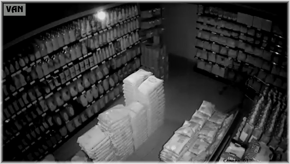 Van'da deprem anı güvenlik kameralarına yansıdı