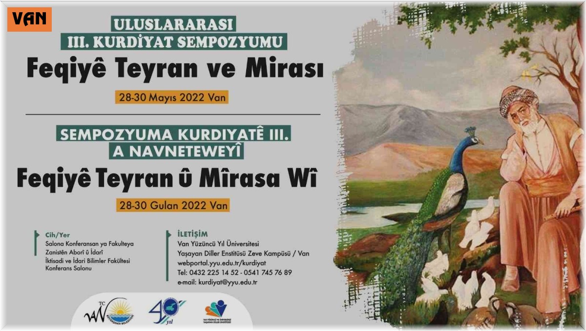 Van'da 'Feqiye Teyran Sempozyumu' başlıyor