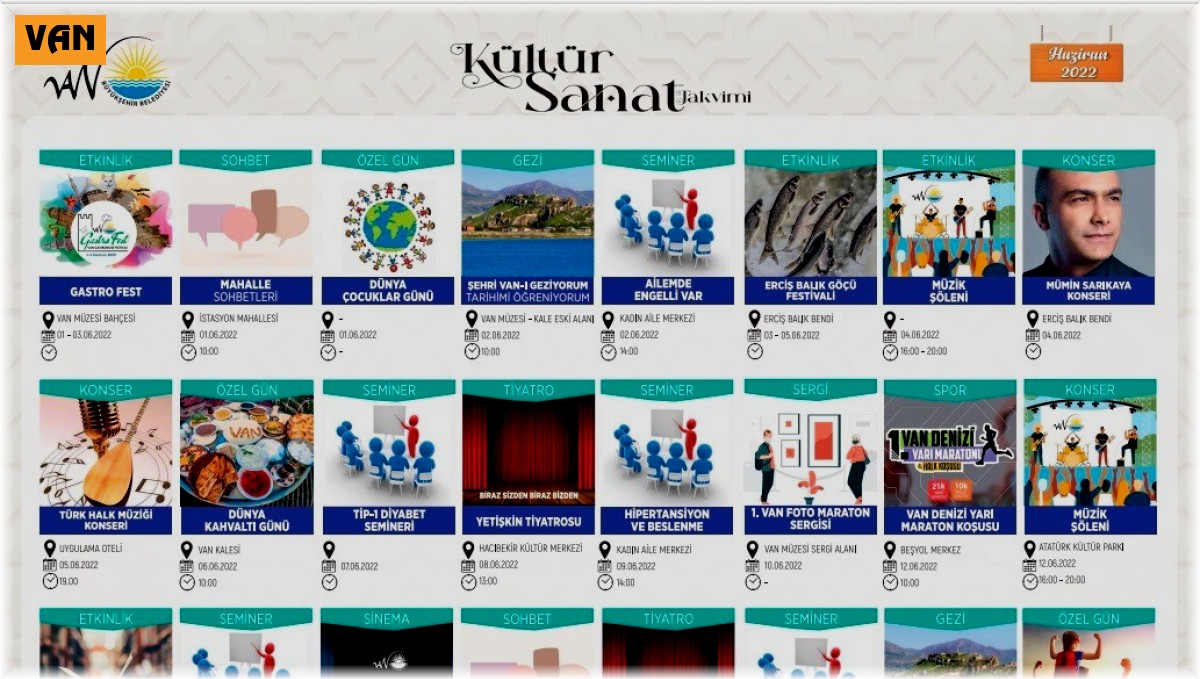 Van'da haziran dolu dolu geçecek