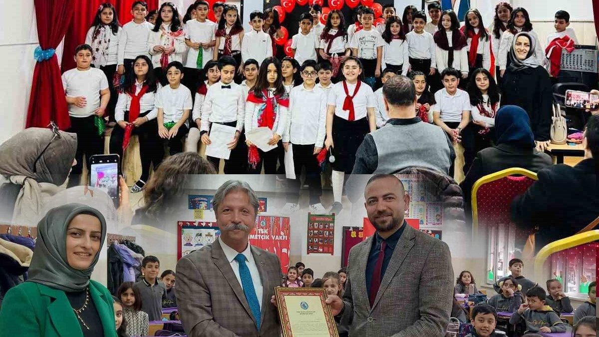 Van'da ilkokul öğrencileri türkü konserinden elde ettikleri 20 bin lirayı Mehmetçik Vakfı'na bağışladı