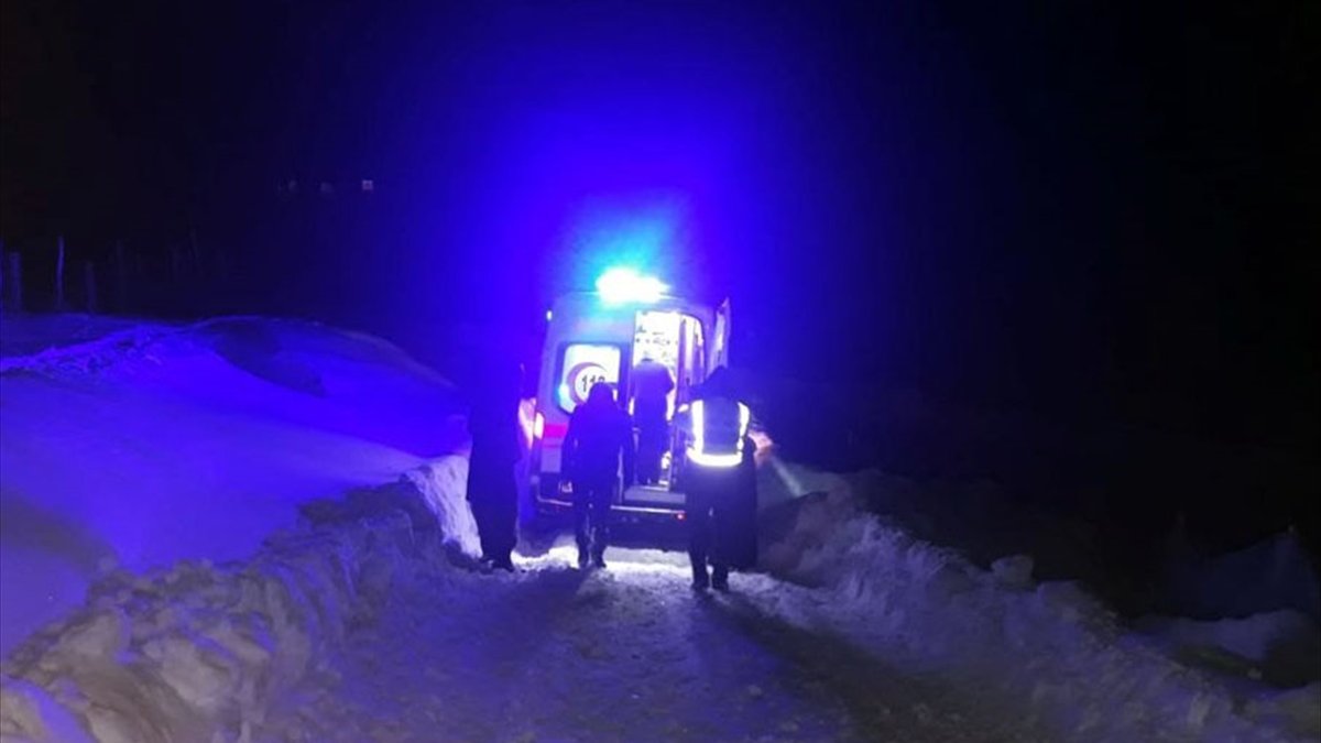 Van'da karla mücadele ekibinin kurtardığı kadın ikiz doğurdu