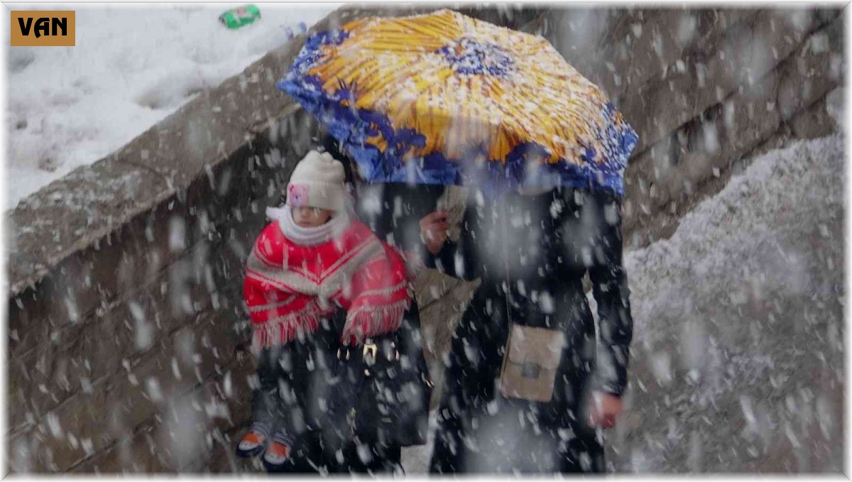 Van'da lapa lapa kar yağışı