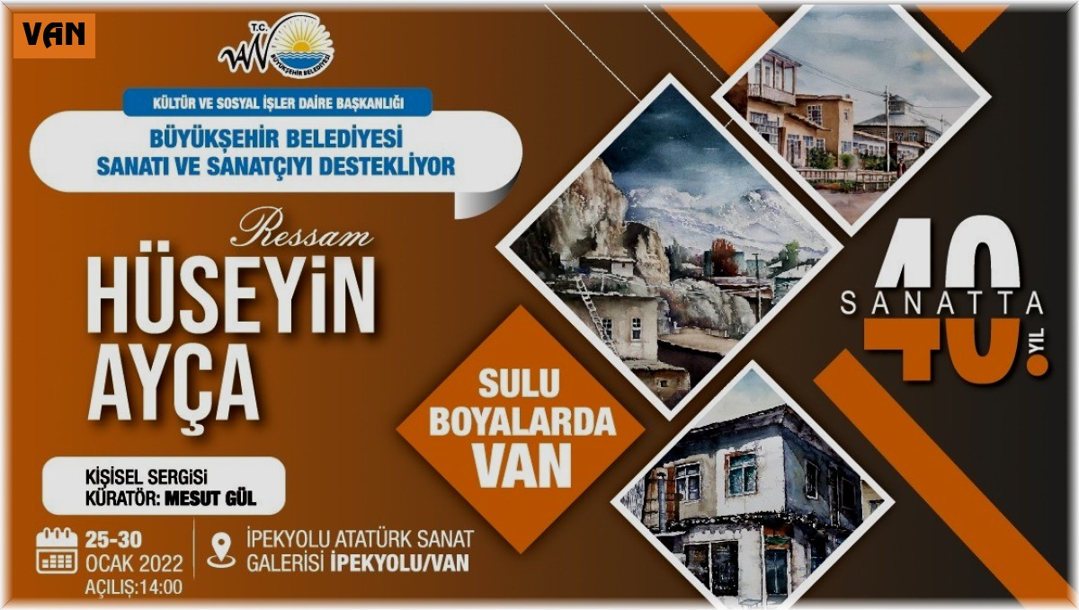 Van'da 'Sanatta 40. Yıl' sulu boya resim sergisi