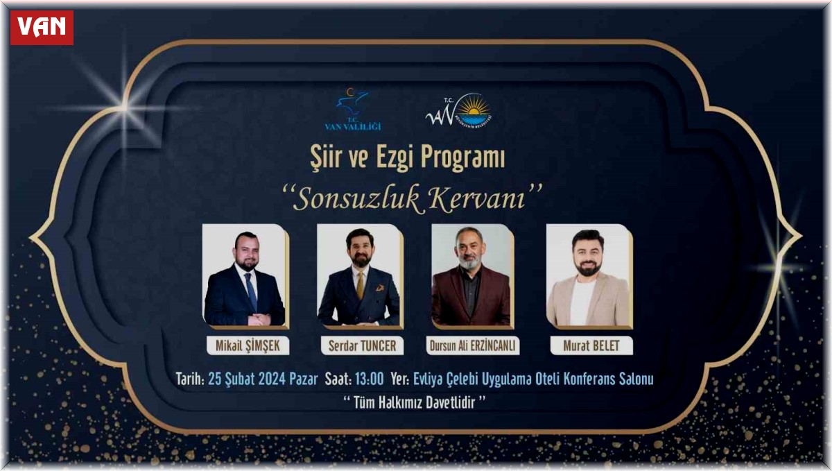 Van'da şiir ve ezgi programı düzenlenecek