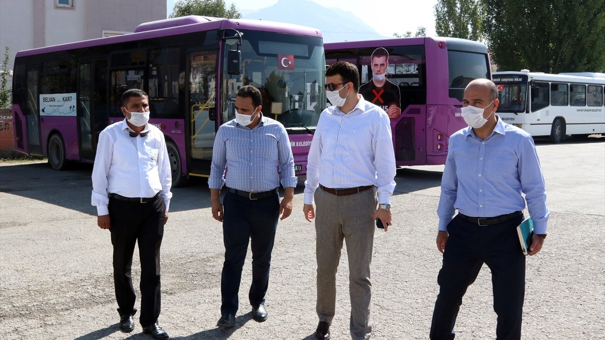 Van'da toplu taşıma araçlarında Kovid-19 denetimleri sürüyor