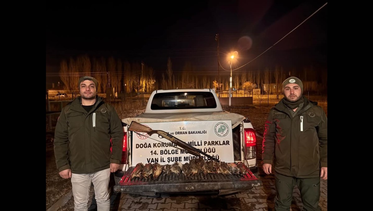 Van'da yasadışı avlanan 2 şahsa 58 bin 28 lira ceza