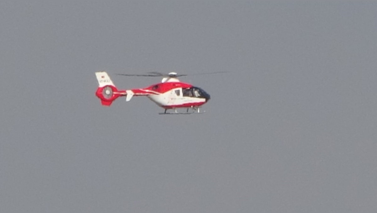 Van'dan Gaziantep'e helikopter ambulansla hasta nakli